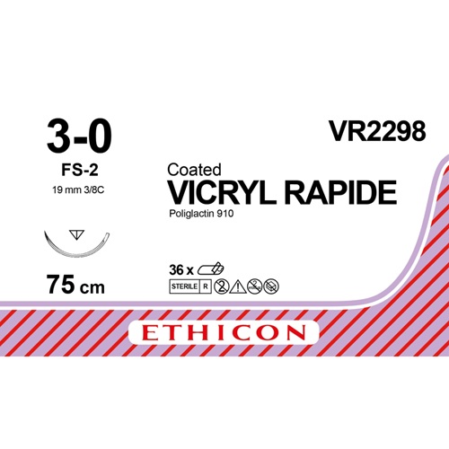 VR2298 Vicryl Rapide 3-0 incolore 75cm – FS-2 (VR2298) | 36 pièces – Image 1