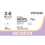 Vicryl plus 2-0 aiguille MH+ violet 70cm (VCP323H) | 36 pièces