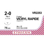 Vicryl Rapide 2-0 incolore 75cm – FS-1 (VR2253) | 36 pièces